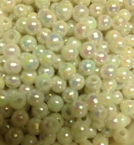 Picture of BD5RR15  5mm RAINBOW WHITE opaque round plastic beads