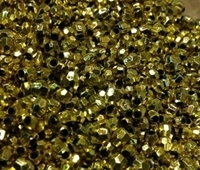 Picture of BD4FM3  4mm METALLIC GOLD faceted shaped plastic beads