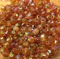 Picture of BD6FR10  6mm RAINBOW PURPLE faceted shaped plastic beads
