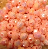 Picture of BD8FR4  8mm RAINBOW PINK faceted shaped plastic beads