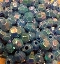 Picture of BD8FR7  8mm rainbow blue faceted shaped plastic beads