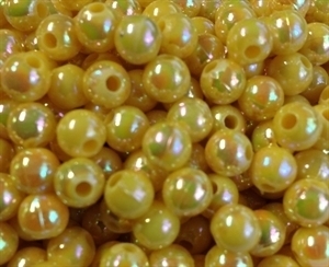 Picture of BD6RR2  6mm RAINBOW YELLOW round plastic beads