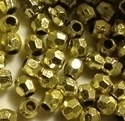 Picture of BD3FM3  3mm METALLIC GOLD faceted shaped plastic beads