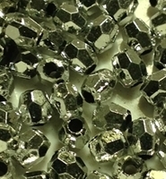 Picture of BD4FM11  4mm METALLIC SILVER faceted shaped bead