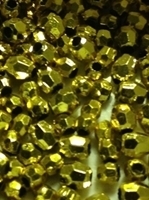 Picture of BD4FM3  4mm METALLIC GOLD faceted shaped plastic beads