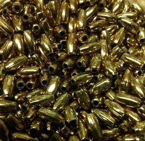 Picture of BD8RCM3  8mm METALLIC GOLD rice shaped plastic beads