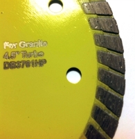 Circular Saw Blade Diamond 4.5" Hot Pressed Turbo side view closeup