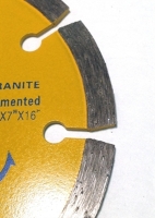 Saw Blade Circular Diamond 4.5" DB3781 quarter edge view