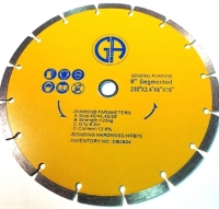  Saw Blade Circular Diamond 9" Segmented DB3804 for marble,granite,sandstone,limestone,ceramics tiles,concrete,asphalt,refractory,brick,slate,stucco,stone,masonry,pavers,Wall bricks main image 