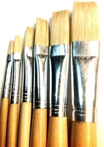 Picture of ART215  bristle hair paint brush 6pc set flat style 