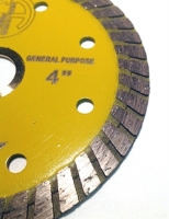 Circular Saw Blade Diamond DB3757AHP 4" for stone,tile,marble,brick,granite,cement.  Suitable for tile,miter,table and skil saw-side view