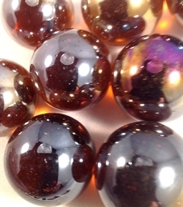 M193 25MM Amber Shiny Glass Marbles