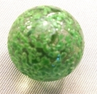 Picture of M85  16MM Clear Base Rolled in Green Crushed Glass Marbles