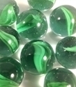 Picture of M84 16MM Clear & green cat eye glass marbles OUT OF STOCK