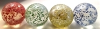 Picture of M229 25MM Transparent Clear Rolled In Colored Crushed Glass Marbles
