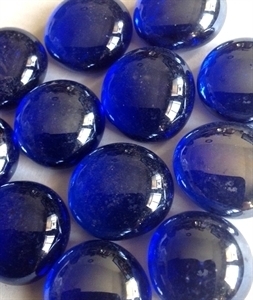 N26 9/16-in. Dark Cobalt Blue Shiny Glass Gems -SOLD OUT!