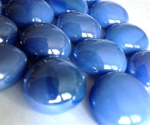 Picture of N29  14MM Powder blue opal shiny glass gems 