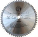 Circular Saw Blade Carbide 12" 60T for Wood. Use with a circular saw, table saw, chopsaw, miter saw, skilsaw, concrete and masonry saw-full view