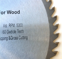 Circular Saw Blade Carbide 12" 60T for Wood. Use with a circular saw, table saw, chopsaw, miter saw, skilsaw, concrete and masonry saw-edge view