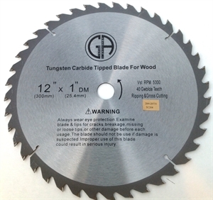 Picture of TC204 12”40T for WOOD 1" Arbor shim to 5/8"