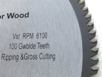 Saw Blade Circular Carbide tcc1100 10" 100T for table chop miter & skilsaw edge view