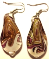 Picture of GP8 Hand Made Fused Glass Jewelry Set-Leaf 