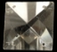 Picture of P26CI  crystal clear square pendant, 28mm, 4 holes