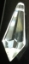Picture of P5A  38mm x 14mm clear Icicle crystal  with one mounting hole