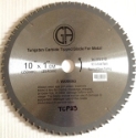 Carbide Circular Saw Blade TCP33 10" 60T Arbor=1" for STEEL.  For circular saw, table saw, chopsaw, miter saw & skilsaw-main view