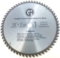 Circular Saw Blade Carbide 12" 60T for WOOD 1" Arbor shim to 5/8" for circular saw, table saw, chopsaw, miter saw, skilsaw, concrete and masonry saw.-full view