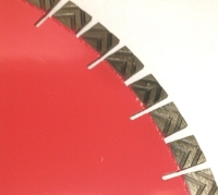 16" Segmented Circular Saw Blade Diamond Laser Welded DL311 for Granite. alternate closeup edge view.