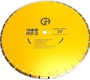 Picture of DL645  20IN Segmented Laser Welded Saw Blade for General Purpose