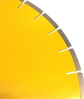 Saw Blade Circular Diamond 16" Segmented Silver Brazed for Marble DW66 alternate closeup edge view