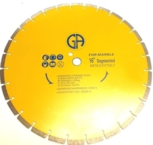Picture of DB3815  16IN Segmented sintered saw blade for MARBLE