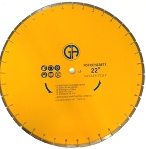 Picture of DW114  22IN Silver Brazed Saw Blade for CONCRETE
