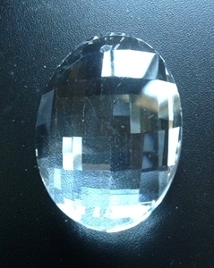 Picture of P881A 38mm Crystal Oval Pendant 1 hole