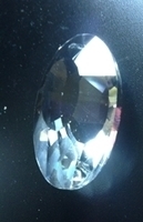 Picture of P877C 76mm Crystal Oval Pendant 1 hole