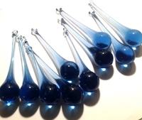 Glass Crystals 100mm-Blue Raindrop P109 bulk group view