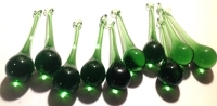  Glass Crystals 75mm Green Raindrop P125 bulk group image