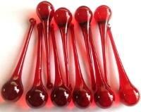 Glass Crystal 100mm Red Raindrop P139 bulk view 1