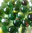 Picture of M168 16MM Shiny green marbles with red and yellow swirls OUT OF STOCK