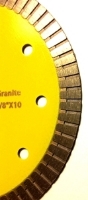 5" Super Thin Diamond Circular Saw Blade DBT3763 for Granite. edge view closeup