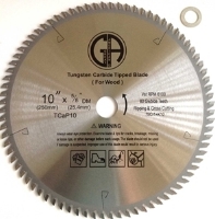  Saw Blade Circular Carbide TC10P 10" 80T  for table chop miter & skilsaw - full view