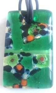 Picture of GP46 Hand Made Murano Fused Glass Jewerly-Rectangle 