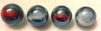 Picture of MM185 5/8" Transparent Blue with white & red swirls