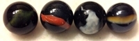 Picture of MN06 14MM Black with Red, Yellow, White swirls OUT OF STOCK