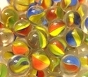 Picture of MN11 16MM Clear with Blue, Red, Yellow and Green swirls