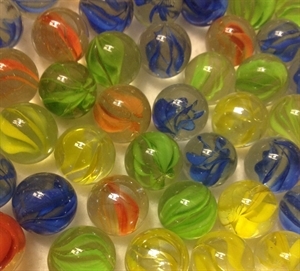 Picture of MM141 16MM Clear with various colored swirls