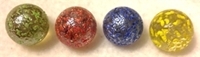 Picture of MM152 16MM Clear rolled in various colored crushed glass marbles