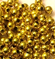 Picture of BD5RM3  5mm METALLIC GOLD round plastic beads